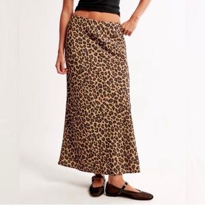 Abercrombie & Fitch Animal Print Maxi Skirt